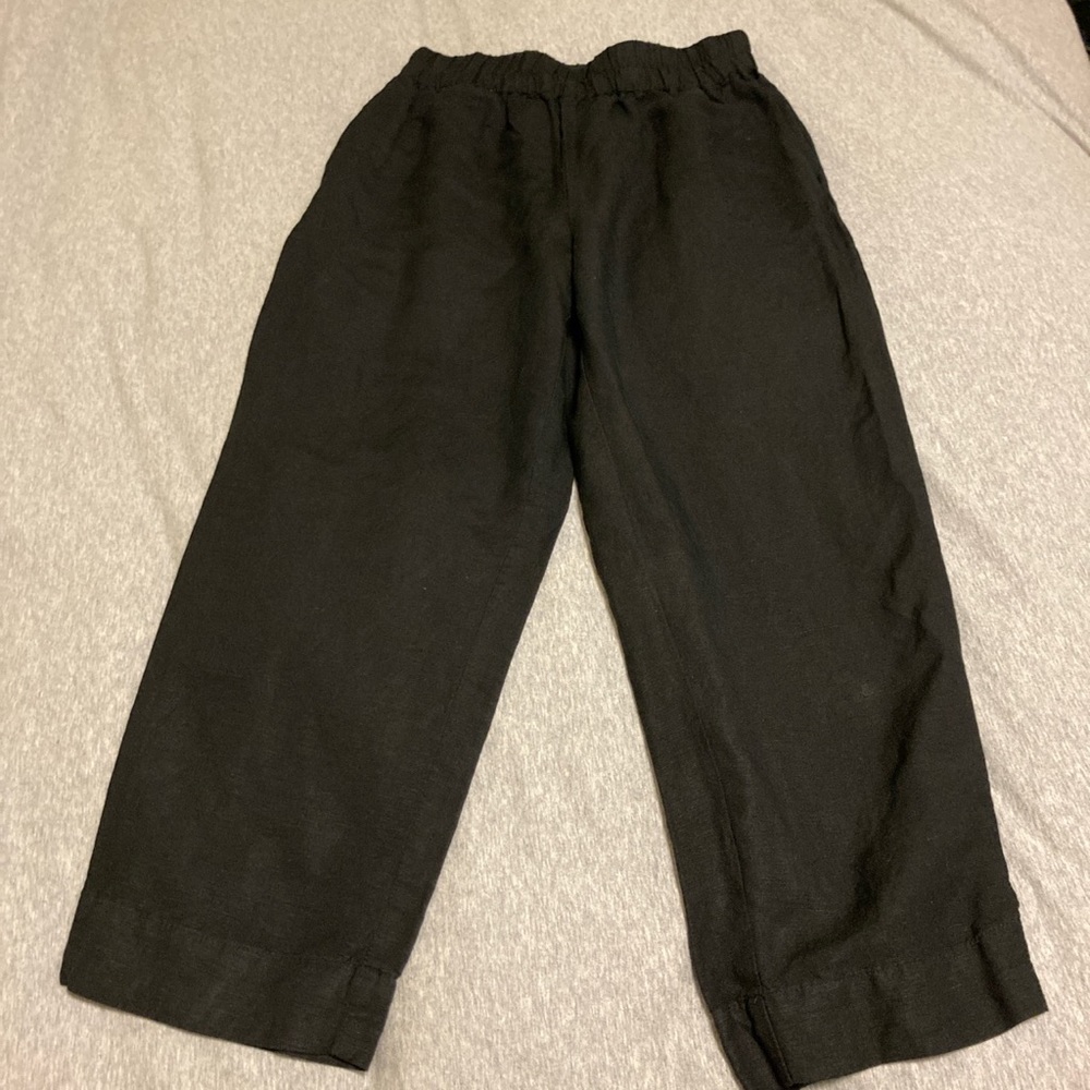 Madewell black linen pants, size S.